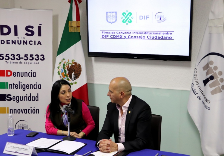 EL DIF Y EL CONSEJO CIUDADANO DE SEGURIDAD FIRMAN CONVENIO A FAVOR DE LAS NIÑAS, NIÑOS Y ADOLESCENTES DE LA CIUDAD DE MÉXICO