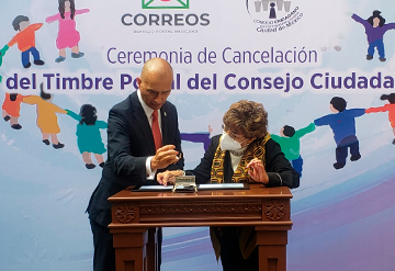 Cancellation ceremony of Consejo Ciudadano’s stamp  